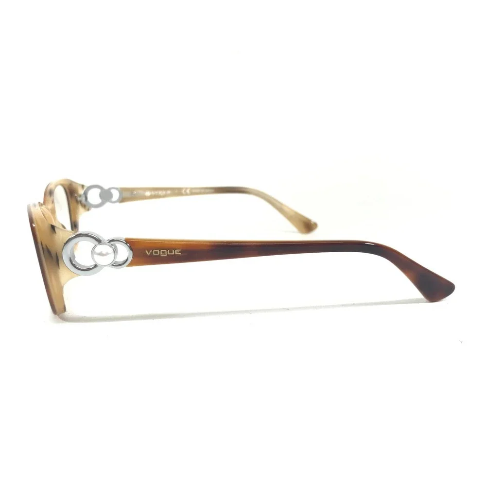 Vogue Eyeglasses Frames VO2808-H 1667 Brown Cat Eye Faux Pearl 51-16-135
